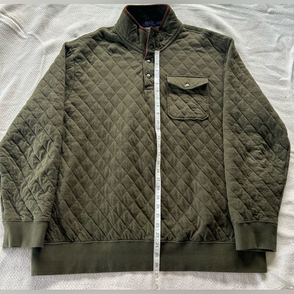 *Polo Ralph Lauren Quilted Long Sleeve Double-Knit Jersey Pullover*